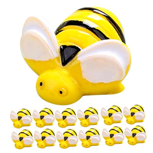 YARNOW 20Stücke Mini Bienen Harzornamente DIY Handwerkszubehör Für Kreative Deko Für Schmuck Handyhüllen Fotorahmen Und Mehr von YARNOW