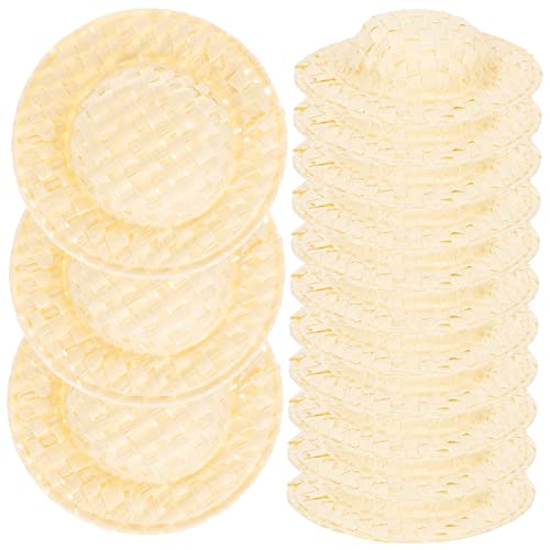 YARNOW 20Stücke Puppen Hüte Gewebte Bastelhüte Für DIY Dekoration Und Fotorequisiten Entzückender Hutschmuck Für Kreative Projekte von YARNOW