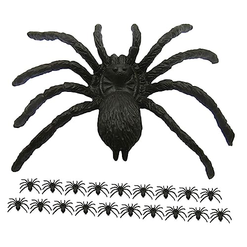 YARNOW 20Stücke Schwarze Plastikspinnen Realistische Halloween Deko Falsche Spinnen Für Desktop Ornamente Gruseldeko Für Partys Und Veranstaltungen Spinnenmodelle von YARNOW