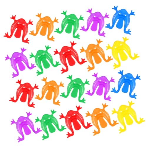 YARNOW 20Stücke Springfrösche für Kleinkinder Lustige Hüpffrösche für Partys Unterrichtsboxen und Langlebiges Kunststoffspielzeug mit Einfacher Spielweise von YARNOW