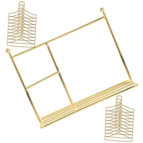 YARNOW 21Stücke Teiliges Puppenkleiderhalter Rack Mit Kleiderbügeln Und Goldenen Kleiderständer Aufbewahrung Für Puppenkleidung Und Miniaturspielzeug von YARNOW