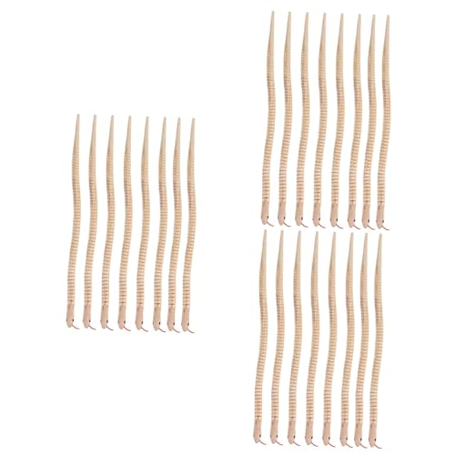 YARNOW 24 Stck. Teiliges Holzschlangen Realistisch Modelliert aus Umweltfreundlichem Holz Glatte Oberfläche Interaktive Spaßartikel für Partys und Lernspiele von YARNOW