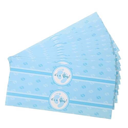 YARNOW 24 Stück Gender Reveal Aufkleber Babyparty Dekoration für Jungen Leicht Abziehbar Farbenfrohe Etiketten für Wasserflaschen Tüten für Geschlechtsverkündungspartys YARNOW 24 Stück Gender Reveal Aufkleber Babyparty Dekoration für Jungen Leicht Abziehbar Farbenfrohe Etiketten für Wasserflaschen Tüten für Geschlechtsverkündungspartys von YARNOW