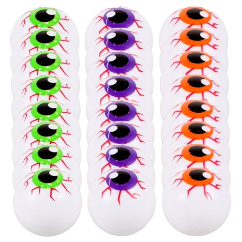 YARNOW 24 Stück Halloween Augäpfel Deko Realistische Sprung Augen Kunststoff Gruselige Augen Tischtennis Augäpfel für Halloween Cosplay und Party Dekorationen von YARNOW