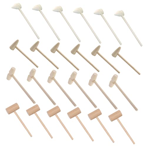 YARNOW Stück Hölzerner Hammer Für Hämmer Mini-krabbe Minihammer Hammerspielzeug Winzig Krabbenhammer Hammer Mini-hammerspielzeug Mini-Hammer- von YARNOW