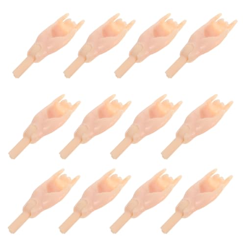 YARNOW 24 Stück Kleine Puppenhände Für Die Puppenherstellung, Kunststoffgelenke, Miniaturhände, Realistische Bewegliche Ersatzpuppenkörperteile, DIY-bastelzubehör von YARNOW