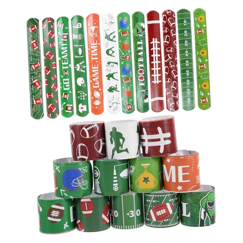 YARNOW Stück Rugby-armband Partyarmbänder Rugby-armbänder Sport-slap-armband Schlag Kinderspielzeug Armband Schlagarmbänder Für Erwachsene Slap-circle-armbänder Pvc von YARNOW