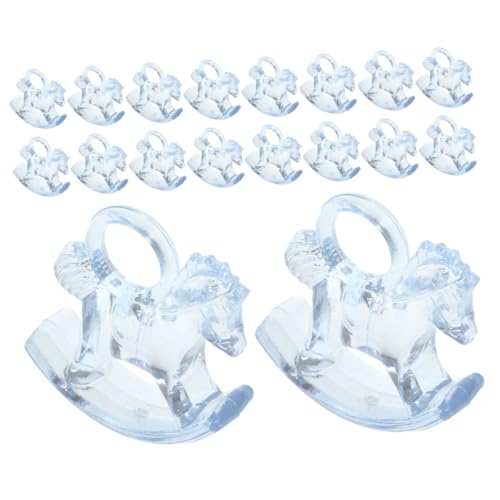 YARNOW 24 Stück Schaukeln Pferdebabyparty -Dekorationen Pferde-geburtstagsdekorationen Cowgirl-partyzubehör Partydekorationen Mit Pferden Cowboy-babyparty Acryl Sky-Blue von YARNOW