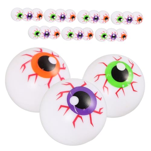 YARNOW 24 Stück Teiliges Halloween Augäpfel Bunte Hohle Elastische Kunststoff Augäpfel Gruseliges Partydekor Interaktive Spielaugen für Halloween Cosplay und Bastelbedarf von YARNOW