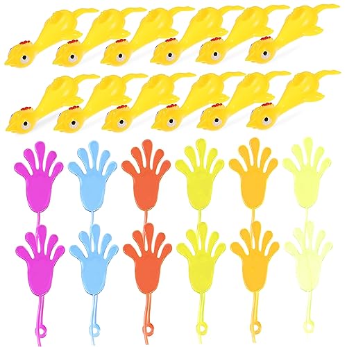 YARNOW 24 Stück Teiliges Set mit Hühner Spielzeugen für Kindergeburtstage Dehnbare Fingerkatapult Hühner und Haftende Spielzeuge für Witzige Mitgebsel und Partyspaß YARNOW 24 Stück Teiliges Set mit Hühner Spielzeugen für Kindergeburtstage Dehnbare Fingerkatapult Hühner und Haftende Spielzeuge für Witzige Mitgebsel und Partyspaß von YARNOW