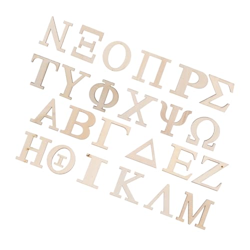 YARNOW 24Stücke Griechische Holzbuchstaben für Unfertige zum Lernen Basteln und Dekorieren Naturholz für DIY Projekte und Kreative Aktivitäten YARNOW 24Stücke Griechische Holzbuchstaben für Unfertige zum Lernen Basteln und Dekorieren Naturholz für DIY Projekte und Kreative Aktivitäten von YARNOW