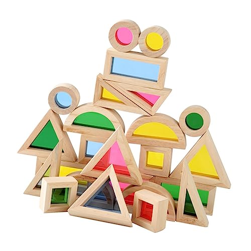 YARNOW 24Stücke Holzspielzeug mit Stapelblöcken für Kleinkinder Geometrische Formen Kreativität und Hand Auge Koordination für Vorschulkinder YARNOW 24Stücke Holzspielzeug mit Stapelblöcken für Kleinkinder Geometrische Formen Kreativität und Hand Auge Koordination für Vorschulkinder von YARNOW
