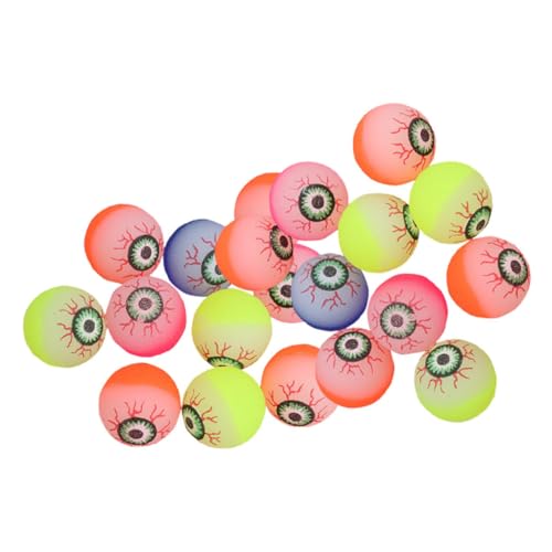 YARNOW 25 Stück Teiliges Bunte Hüpfbälle mit Gruseligen Augenmustern Elastische Springbälle als Halloween Partyspielzeug und Dekoration Farblich Gemischt für Festtagsstimmung YARNOW 25 Stück Teiliges Bunte Hüpfbälle mit Gruseligen Augenmustern Elastische Springbälle als Halloween Partyspielzeug und Dekoration Farblich Gemischt für Festtagsstimmung von YARNOW