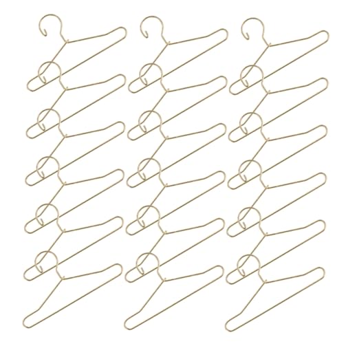 YARNOW 25 Stück Teiliges Miniatur Kleiderbügel aus Robustem Metall Kleine Puppenkleiderbügel für Puppenhaus Vielseitige Mini Hänger für Puppenkleidung und Sammler Goldfarben YARNOW 25 Stück Teiliges Miniatur Kleiderbügel aus Robustem Metall Kleine Puppenkleiderbügel für Puppenhaus Vielseitige Mini Hänger für Puppenkleidung und Sammler Goldfarben von YARNOW