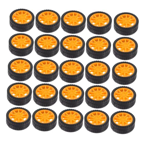 YARNOW 25 Stück Teiliges Spielzeugauto Räder Gummireifen für DIY Modelle Bastelprojekte Rc Autos Langlebige und Robuste Reifen für Kreative Kinderfahrzeuge von YARNOW
