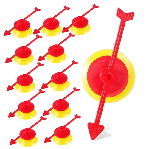 YARNOW 25Stücke Pfeilspinner Aus Kunststoff Mit Saugfunktion Spielspinner Für Brettspiele Höhe Für Unterricht Und Spiele von YARNOW