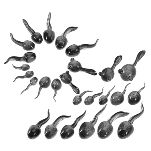 YARNOW 26 Stück Micro Landscape Kaulquenze Miniatur-Landschaftsdekoration Aquarienschmuck Mikrolandschaftsdekoration Terrarienfiguren kleine Tierfiguren Harz Black von YARNOW