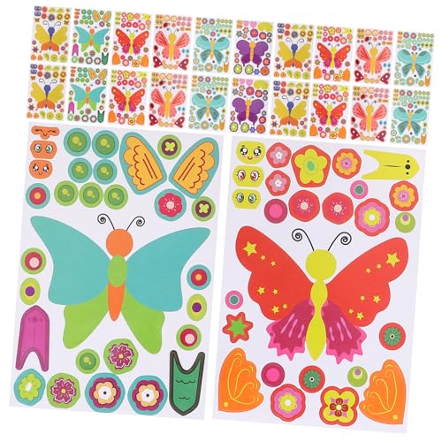 YARNOW 27 Blatt DIY Schmetterlings Puzzle Aufkleber Cartoon Sticker für Kreative Bastelaufkleber zum Gestalten von Gesichtern und Dekorationen für Partys Wiederverwendbar und Sicher zu YARNOW 27 Blatt DIY Schmetterlings Puzzle Aufkleber Cartoon Sticker für Kreative Bastelaufkleber zum Gestalten von Gesichtern und Dekorationen für Partys Wiederverwendbar und Sicher zu von YARNOW