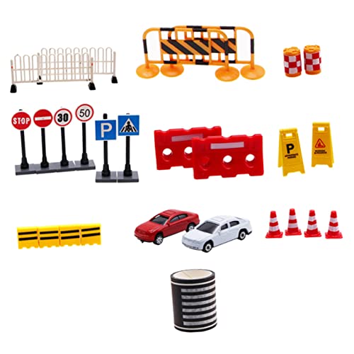 YARNOW 27 Stück Teiliges Set Mini Verkehrszeichen mit Leitkegeln für Modelleisenbahnen Schulprojekte und Miniaturszenen YARNOW 27 Stück Teiliges Set Mini Verkehrszeichen mit Leitkegeln für Modelleisenbahnen Schulprojekte und Miniaturszenen von YARNOW