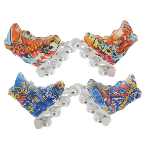 YARNOW 2Paare Finger Skateboard Fingerschlittschuhe für Schreibtischspiel Rollschuh Modelle zur Stressbewältigung und Fingerflexibilität für Sneaker Fans YARNOW 2Paare Finger Skateboard Fingerschlittschuhe für Schreibtischspiel Rollschuh Modelle zur Stressbewältigung und Fingerflexibilität für Sneaker Fans von YARNOW