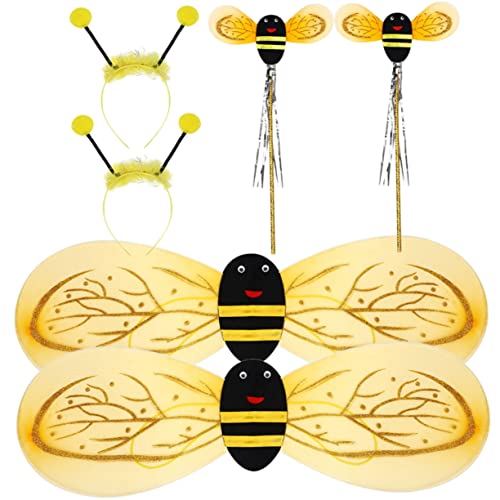 YARNOW 2Sätze Bienen Cosplay Kostüm mit Flügeln Stirnband und Teiliges für Geburtstagsfeiern Halloween und Cosplay Events YARNOW 2Sätze Bienen Cosplay Kostüm mit Flügeln Stirnband und Teiliges für Geburtstagsfeiern Halloween und Cosplay Events von YARNOW