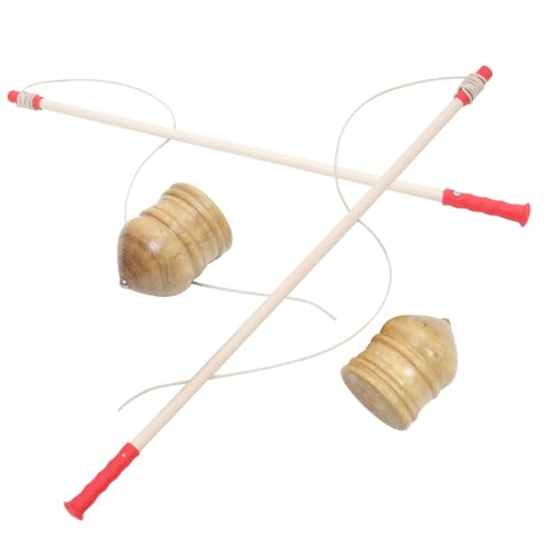 YARNOW 2Sätze Holz Gyro Spielzeugset für Erwachsene Pädagogisches Handspielzeug Hand Koordinierung Teilig Langlebiges Holzmaterial für Familien von YARNOW