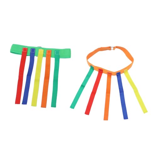 YARNOW 2Sätze Interaktiver Gürtel für Teiliges Pull Tails Jagdspiel Outdoor Trainingsspielzeug für Spiele und Motorische Farben Zufällig Spielplatz von YARNOW