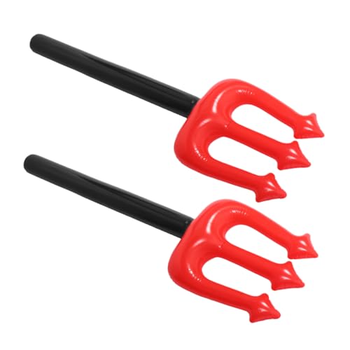 YARNOW 2Stücke Aufblasbare Dämonen Heugabel PVC Teufel Kostüm Requisiten für Halloween und Cosplay Partys Einfach Aufzublasen und Tragbar für Mottopartys von YARNOW