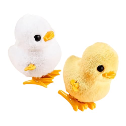 YARNOW 2Stücke Aufziehspielzeug Mit Tiermotiv Ente Und Huhn Kindergeburtstage Und Festliche Anlässe Fördert Hand Auge Koordination Und Spielspaß von YARNOW