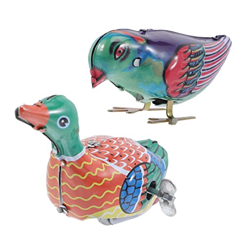 YARNOW 2Stücke Teiliges Aufziehspielzeug für Junge Mädchen Magpie und Ente Nostalgisches Blechspielzeug Kreative und Dekorative Designs für Partys von YARNOW