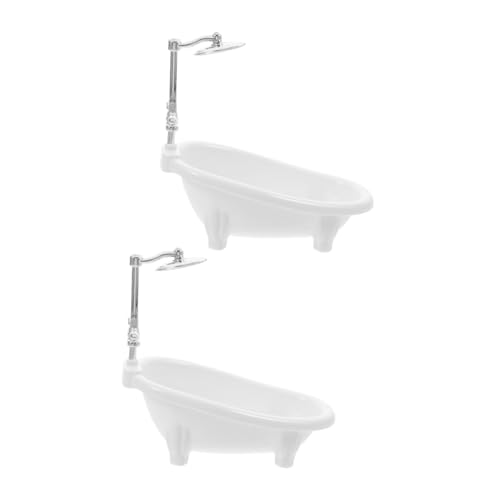 YARNOW 2Stücke Badewanne für Puppenhaus Elegantes Design Zubehör für Kreative Spielwelten Puppenhaus Badezimmer Dekoration YARNOW 2Stücke Badewanne für Puppenhaus Elegantes Design Zubehör für Kreative Spielwelten Puppenhaus Badezimmer Dekoration von YARNOW