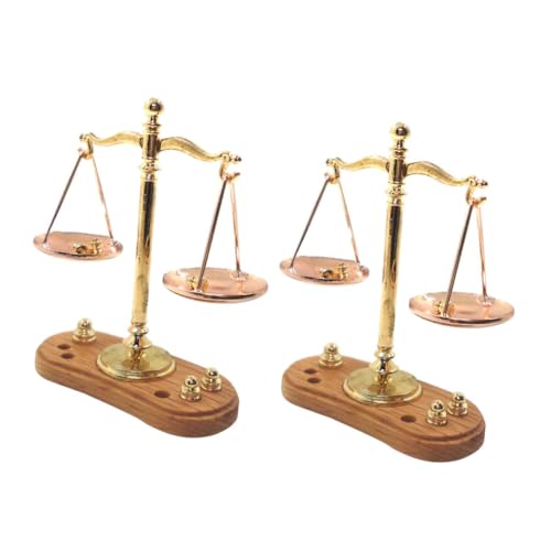 YARNOW 2Stücke Balanceskalen Für Zubehör Für Puppenhäuser Aus Robustem Material Für Kreatives Rollenspiel Und Küchendekoration von YARNOW