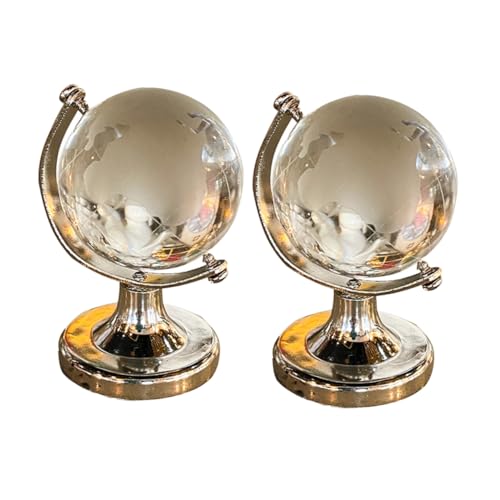 YARNOW 2Stücke Chic Geographische Dekoration Aus Borosilikatglas Für Schreibtisch Kreatives Und Tischornament Kugel von YARNOW