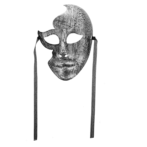 YARNOW 2Stücke Dekorative Cosplay Maske für Erwachsene Halbe Gesichtsmaske aus Plastik für Halloween Karneval und Mottopartys für Unvergessliche Festlichkeiten und Kreative von YARNOW