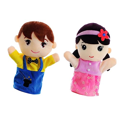 YARNOW 2Stücke Familienmitglieder Handpuppen Interaktive Stoffpuppen Für Rollenspiele Und Geschichtenerzählen Sicher Und Langlebig Kindergarten von YARNOW