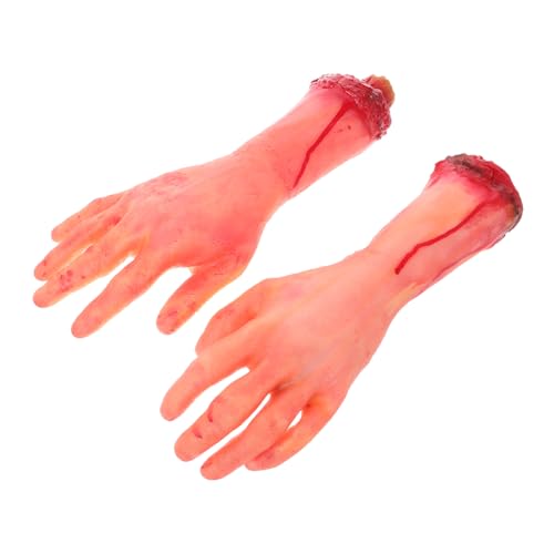 YARNOW 2Stücke Gruselige Gefälschte Hände Für Halloween Dekoration Realistische Gebrochene Hand Requisiten Zubehörteile Für Spukhäuser Und Halloween Partys von YARNOW
