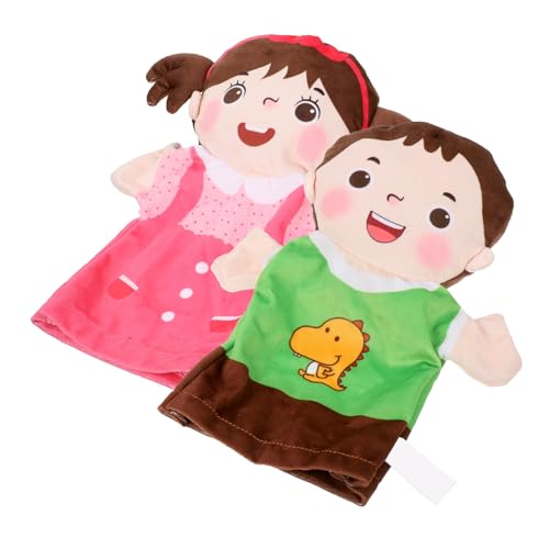 YARNOW 2Stücke Handpuppen Figuren für Realistische Puppen für Geschichtenerzählen und Interaktion Sicheres Material für Kreative Rollenspiele von YARNOW