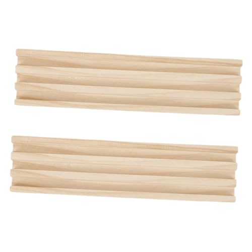 YARNOW 2Stücke Holz Domino Tabletts rutschfeste Basis für Stabilen Spielstand Langlebiges Robustes Holz für Mexikanischen Zug und Andere Brettspiele Design von YARNOW
