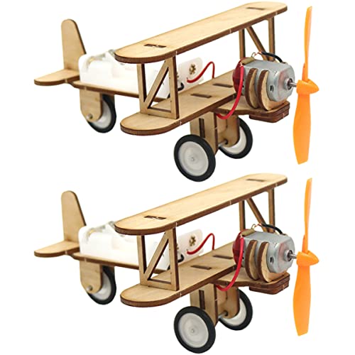 YARNOW 2Stücke Holzflugzeug Modellbau Für DIY Kreativität Für Bastelprojekte Und Dekorative Anwendungen Ohne Kleber Erforderlich von YARNOW