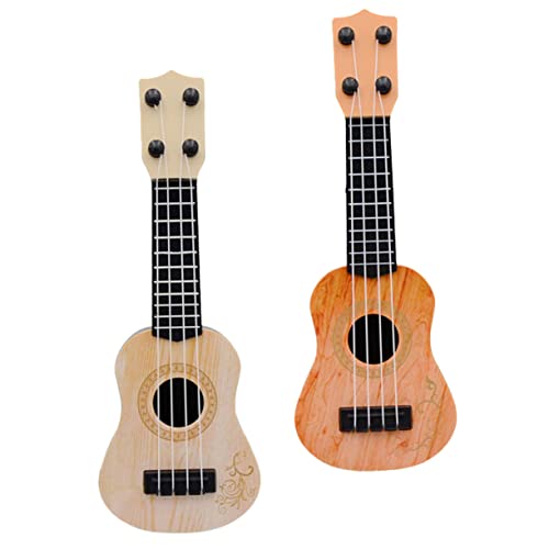 YARNOW 2Stücke Imitation Ukulele für Saitige Musikinstrumente aus Sicherem Material Einführung die Musik für Kleinkinder für Kreative Spielstunden von YARNOW