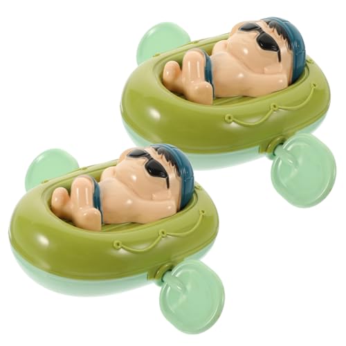 YARNOW 2Stücke Karikatur Badewannenspielzeug Schwimmende Boot Spielzeuge Für Badespaß Der Badewanne Für Kleinkinder Farblich Sortiert von YARNOW