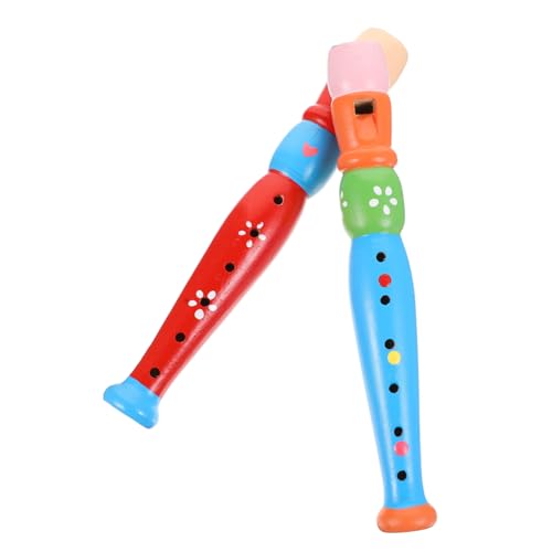 YARNOW 2Stücke Kreative Holzflöten Für Pädagogisches Musikinstrument Design Leicht Und rutschfest Für Lernen Perfektes Für Feiertage von YARNOW