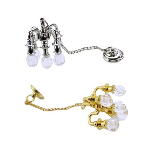 YARNOW 2Stücke Kristall Lampe Für Puppenhaus Hängende Dekoration Und Miniaturlampe Für Kreative Mini Verzierungen YARNOW 2Stücke Kristall Lampe Für Puppenhaus Hängende Dekoration Und Miniaturlampe Für Kreative Mini Verzierungen von YARNOW
