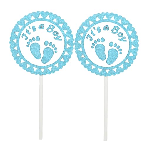 YARNOW 2Stücke Kuchen Topper Dekoration Für Kindergeburtstag Hochzeitsfeierschmuck Niedliche Kuchendeko Für Babyparty Und Langlebig Farbenfroh von YARNOW
