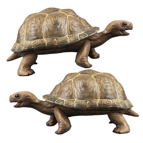 YARNOW 2Stücke Landschildkröte Modell aus Realistische Schildkrötenfigur für Deko Kognitives Lernspielzeug für Natürliche Umgebungen YARNOW 2Stücke Landschildkröte Modell aus Realistische Schildkrötenfigur für Deko Kognitives Lernspielzeug für Natürliche Umgebungen von YARNOW