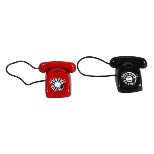 YARNOW 2stücke Miniatur Telefon Modell Retro Telefon Puppenhaus Zubehör Mini Vintage Möbel Miniatursachen Spielzeug Puppenhausmöbel YARNOW 2stücke Miniatur Telefon Modell Retro Telefon Puppenhaus Zubehör Mini Vintage Möbel Miniatursachen Spielzeug Puppenhausmöbel von YARNOW