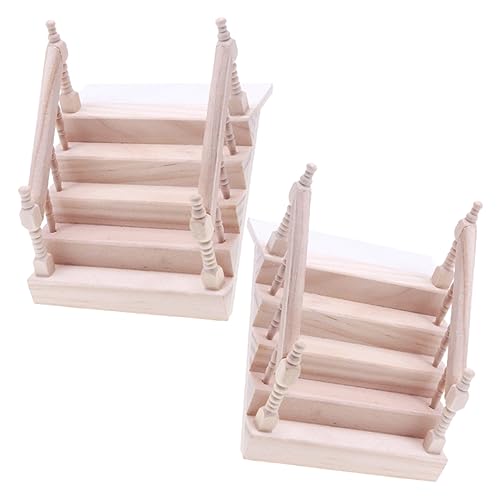 YARNOW 2Stücke Mini Häuser Stilvolle Treppenmodelle zur Verschönerung von Wohnräumen und Spielhäusern YARNOW 2Stücke Mini Häuser Stilvolle Treppenmodelle zur Verschönerung von Wohnräumen und Spielhäusern von YARNOW