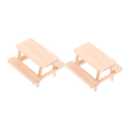 YARNOW 2Stücke Mini Holz Tischstuhl Für Puppenhaus Puppenhaus Möbel Accessoire Zur Dekoration Und Gestaltung des Miniaturlayouts YARNOW 2Stücke Mini Holz Tischstuhl Für Puppenhaus Puppenhaus Möbel Accessoire Zur Dekoration Und Gestaltung des Miniaturlayouts von YARNOW