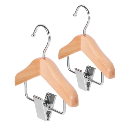 YARNOW 2Stücke Mini Kleiderbügel für Puppen Lebensechte Simulation Kleine Kleiderbügel zum Aufhängen von Puppenkleidung Ergänzung für Mini Hausdekoration und Puppenschrank von YARNOW