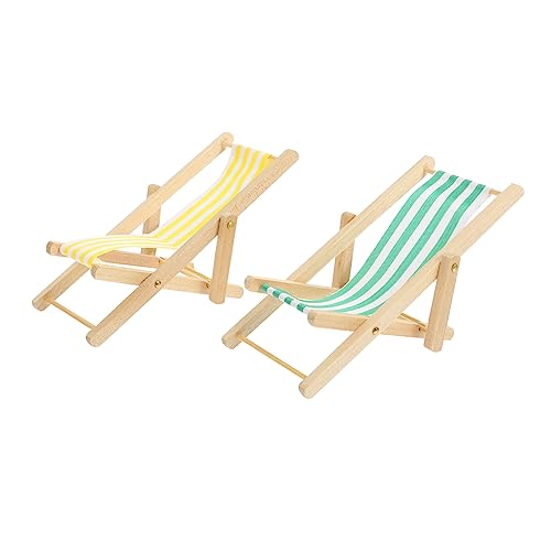 YARNOW 2Stücke Mini Liegestuhl Modell Puppenhaus Möbel Klappstuhl für Strand Dekoration für Puppenhaus für Kreative Spielwelten YARNOW 2Stücke Mini Liegestuhl Modell Puppenhaus Möbel Klappstuhl für Strand Dekoration für Puppenhaus für Kreative Spielwelten von YARNOW